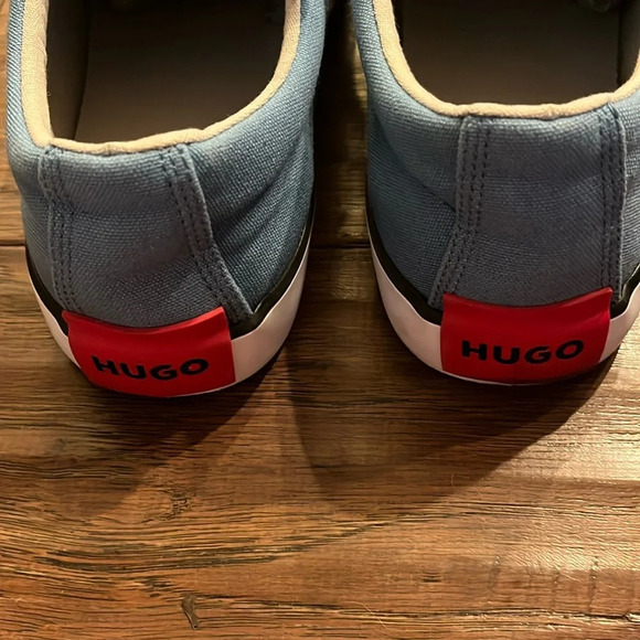 HUGO Men’s Full Canvas Lace Up Sneaked in Brilliant Blue Size 10 - Picture 3 of 10